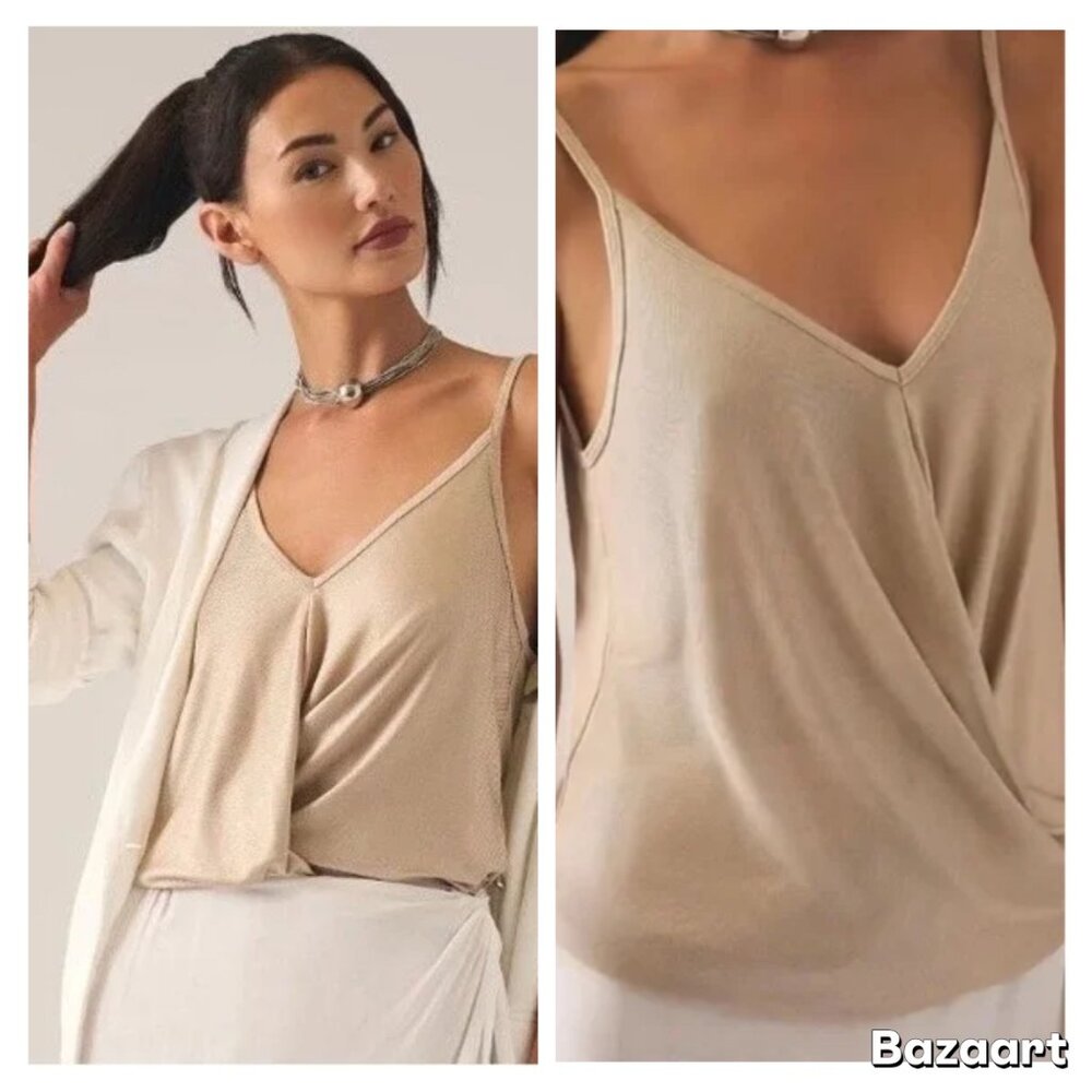 NWT Anthropologie Porridge Shine Wrap Tank